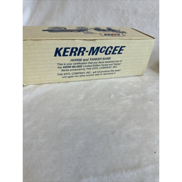 1991 Ertl Kerr Mcgee Die Cast Horse & Tanker Fuel Tank Bank In Box. #9286 - Picture 10 of 12